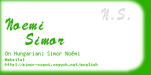 noemi simor business card